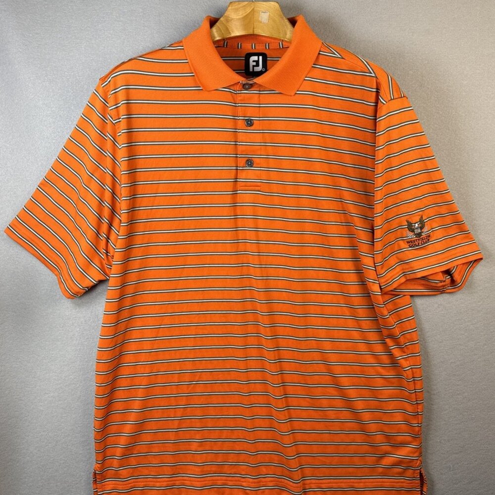 FJ Foot Joy Polo Shirt Mens Size L Performance Short Sleeve Westfields Golf Club